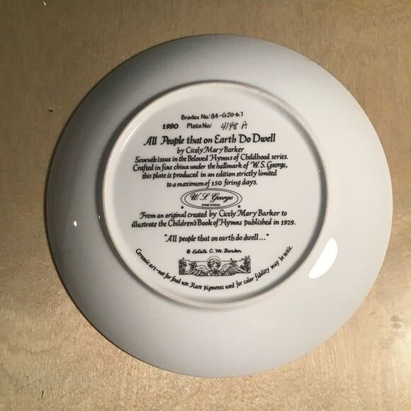 Cicely Mary Barker Collection Plate 1990 All People that on Earth Do Dwell - Picture 2 of 4